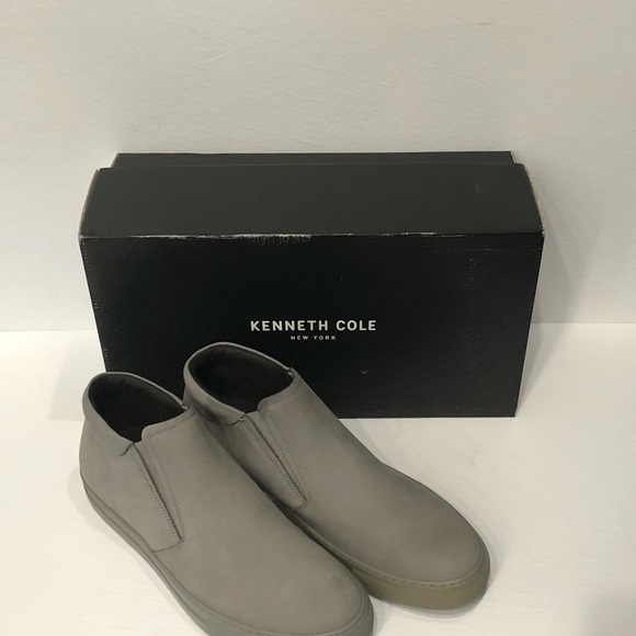 Kenneth Cole suede shoes casual sneaker gray - Picture 2 of 4